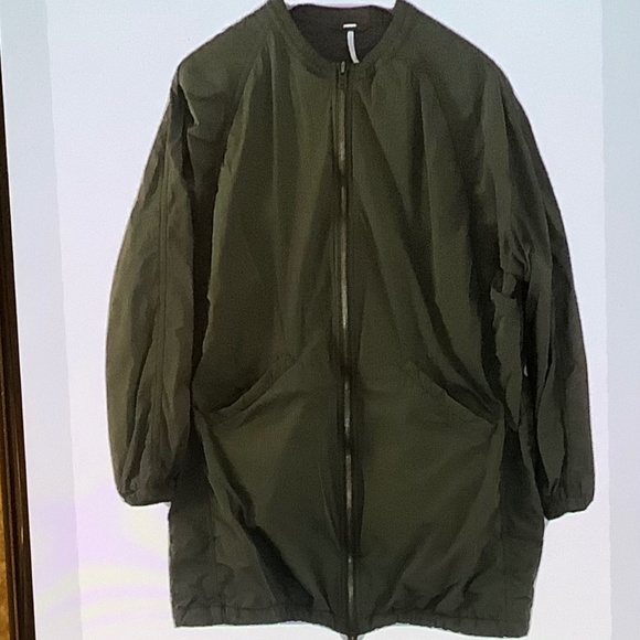 Free People oversized Military Green  Coat size xs - Picture 1 of 7